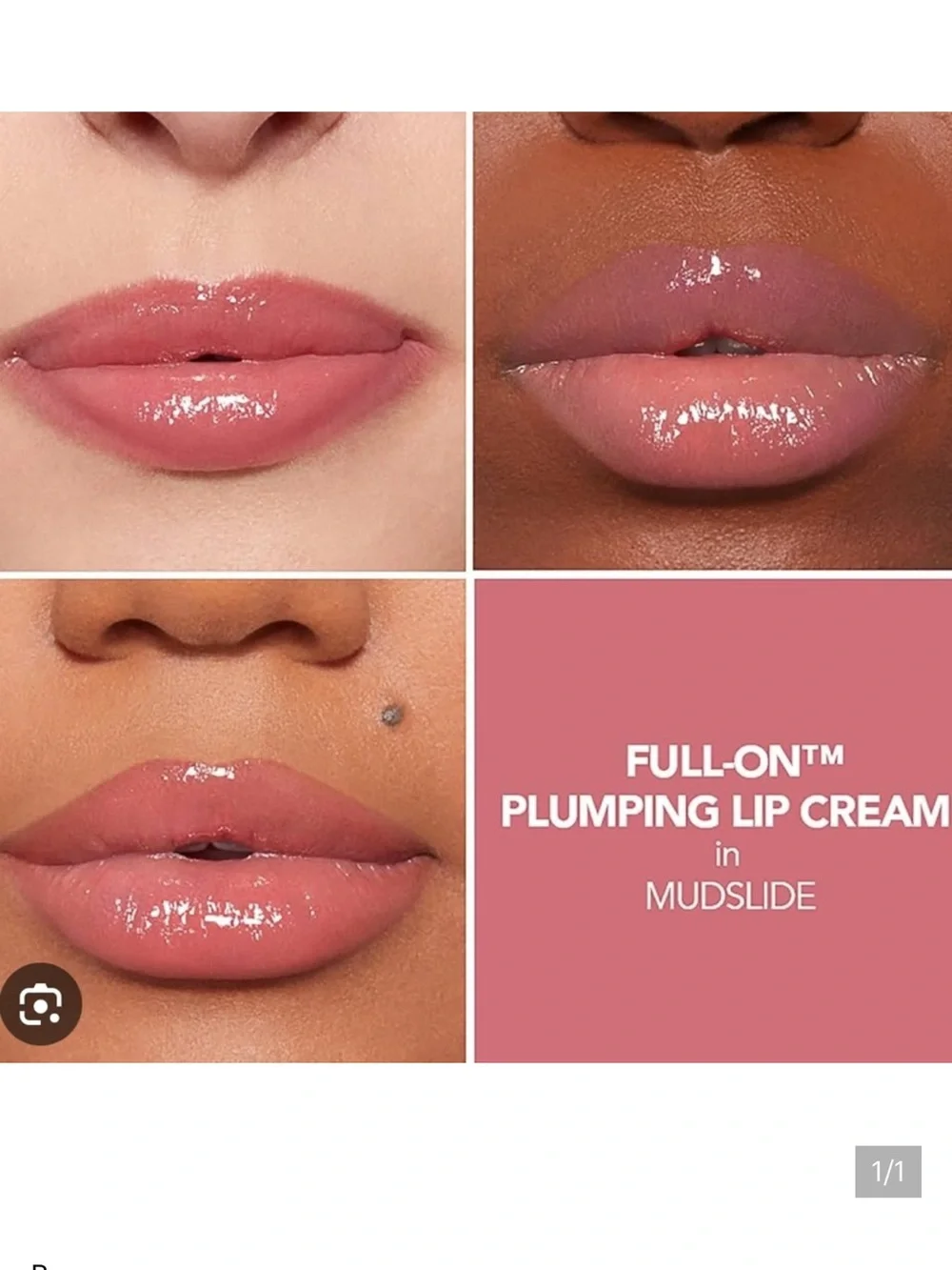 New! Buxom Full-On Plumping Lip Cream in Mudslide - Sheer Rose Pink Shine